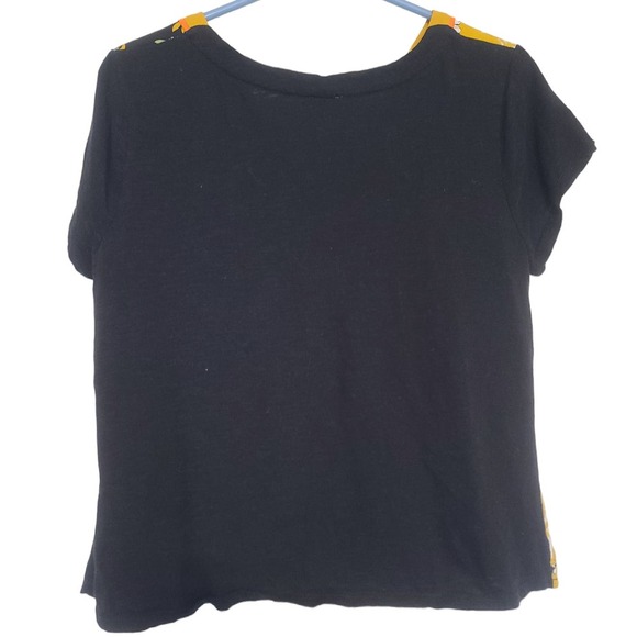 Cupio Floral Short Sleeve Tie Front Blouse - Picture 6 of 6